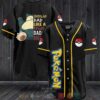 Pokemon Snolax Dad Like As Regular Dad Only Bigger Baseball Jersey