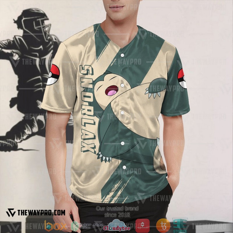 Pokemon Snorlax Baseball Jersey Pokemon Snorlax Baseball Jersey