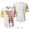 Pooh Tigger Piglet Eeyore All Over Print Pinstripe White Baseball Jersey