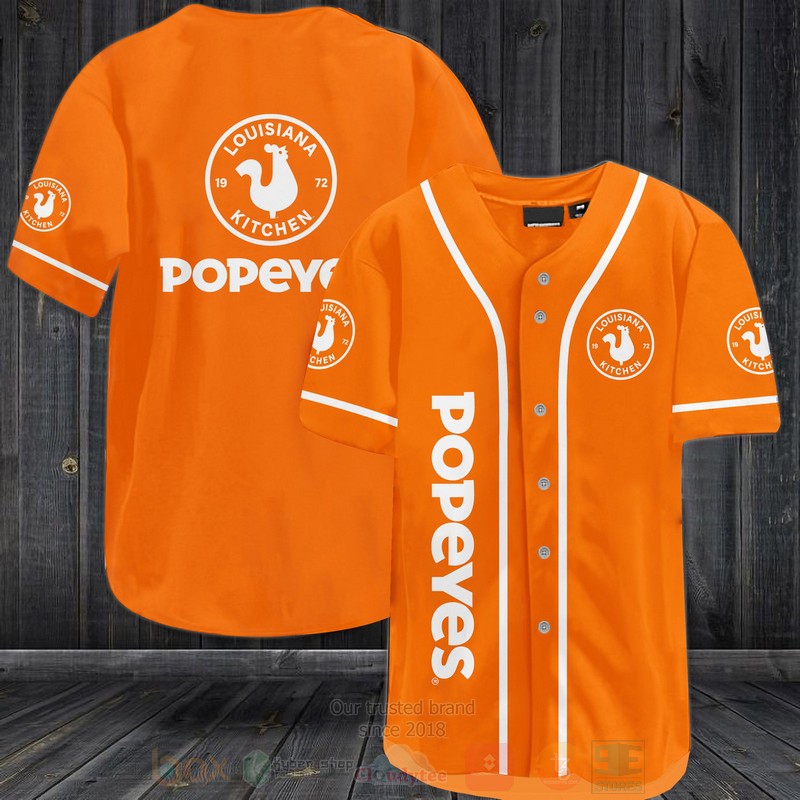 Popeyes Louisiana Kitchen Baseball Jersey Shirt Popeyes Louisiana Kitchen Baseball Jersey Shirt