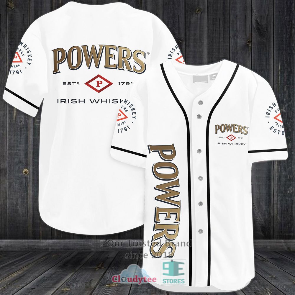 Powers Irish Whiskey Baseball Jersey Shirt Powers Irish Whiskey Baseball Jersey Shirt