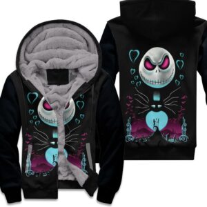 Printed Nightmare Before Christmas Jack Skellingtons 3D Hoodie Unisex Fleece Hoodie - 97b9872edbb4