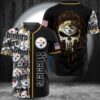 Punisher Skull Pittburgh Steelers Baseball Jersey Shirt