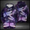 Purple Dragonfly 3D Printed Hoodie/Zipper Hoodie - d261471d1371