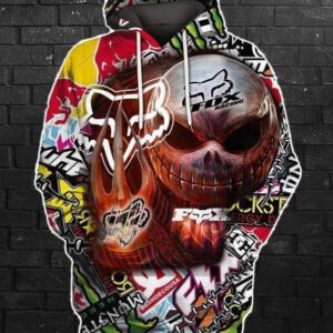 Racing Fox Jack Skellington Pullover And Zippered Hoodies Custom 3D Graphic Printed 3D Hoodie All Over Print Hoodie For Men For Women - bc22407cbe5f
