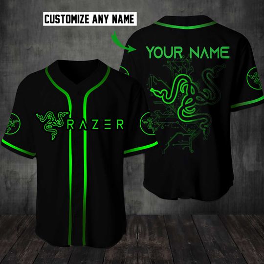 Razer Custom Name Baseball Jersey Shirt Razer Custom Name Baseball Jersey Shirt