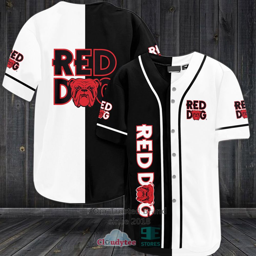 Red Dog Beer Baseball Jersey Shirt Red Dog Beer Baseball Jersey Shirt
