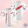 Red Stripe Baseball Jersey Shirt