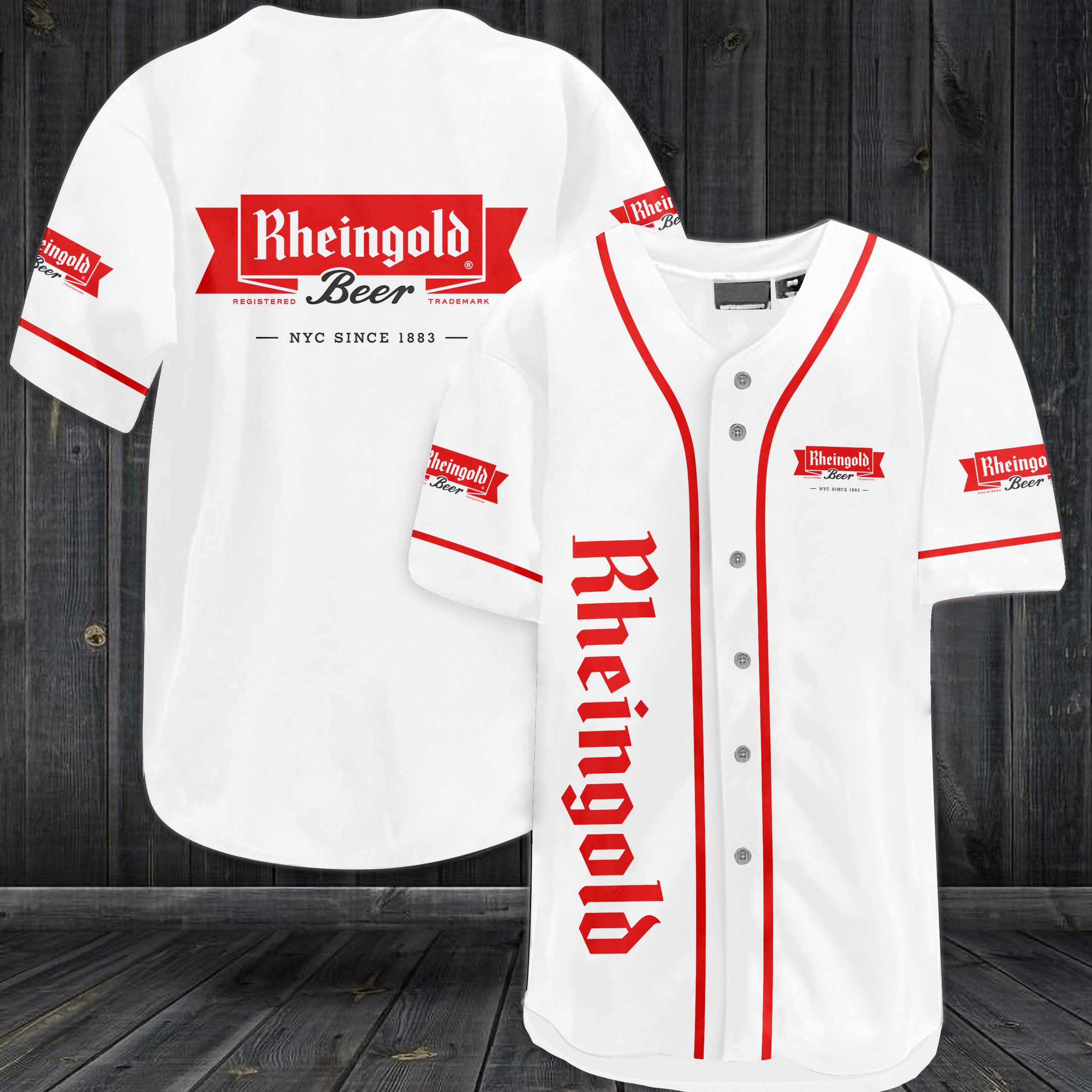 Rheingold Brewery Baseball Jersey Rheingold Brewery Baseball Jersey