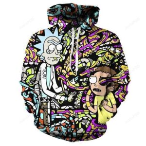 Rick And Morty Trippy Pullover And Zippered Hoodies Custom 3d Rick And Morty Trippy Graphic Printed 3d Hoodie For Men For Women - a61e81a6aaab