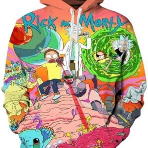 Rick And Morty Trippy Scenario Pullover And Zippered Hoodies Custom 3D Graphic Printed 3D Hoodie All Over Print Hoodie For Men For Women - 0941dea11f43