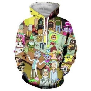 Rick And Morty Zip 3D Hoodie All Over Print - e541f0c0639d