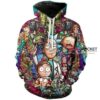 Rick and Morty All in One Multicolor 3D Hoodie For Men Women All Over 3D Printed Hoodie - ac7f2f2cb123