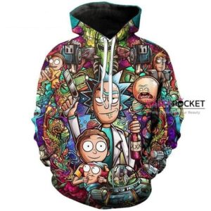 Rick and Morty All in One Multicolor 3D Hoodie For Men Women All Over 3D Printed Hoodie - ac7f2f2cb123
