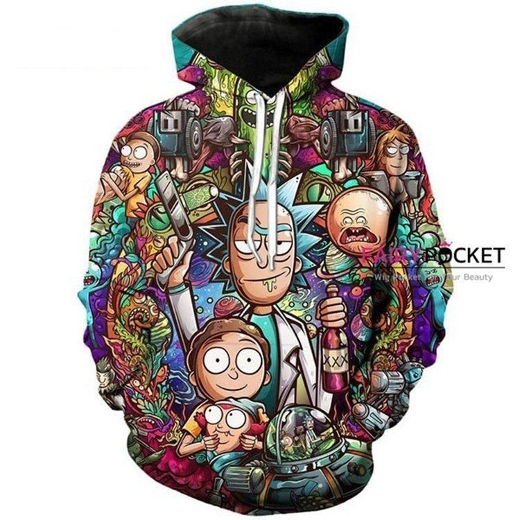 Rick and Morty All in One Multicolor 3D Hoodie For Men Women All Over 3D Printed Hoodie - ac7f2f2cb123 Rick and Morty All in One Multicolor 3D Hoodie For Men Women All Over 3D Printed Hoodie - ac7f2f2cb123