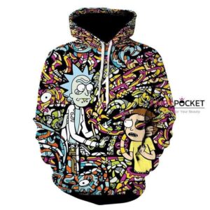 Rick and Morty Black 3D Hoodie For Men Women All Over 3D Printed Hoodie - 62724320a48c