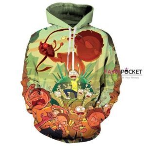 Rick and Morty Green 3D Hoodie For Men Women All Over 3D Printed Hoodie - 6f0dc6256cc6