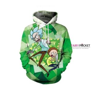 Rick and Morty Green 3D Hoodie For Men Women All Over 3D Printed Hoodie ï¿½ B - 365f6c2adeb4