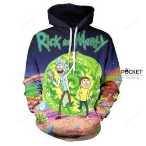Rick and Morty Primary Blue 3D Hoodie For Men Women All Over 3D Printed Hoodie - bf25502490d6