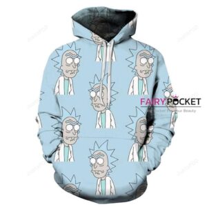 Rick and Morty Rick Blue 3D Hoodie For Men Women All Over 3D Printed Hoodie - a3ddb9700a90