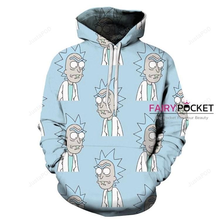 Rick and Morty Rick Blue 3D Hoodie For Men Women All Over 3D Printed Hoodie - a3ddb9700a90 Rick and Morty Rick Blue 3D Hoodie For Men Women All Over 3D Printed Hoodie - a3ddb9700a90