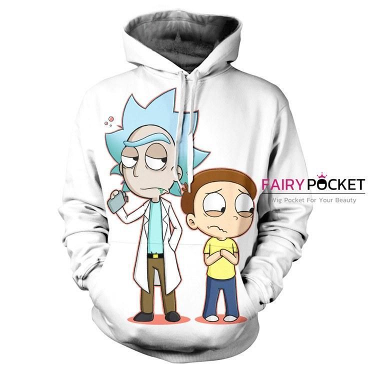 Rick and Morty White 3D Hoodie For Men Women All Over 3D Printed Hoodie - 657be040fdd6 Rick and Morty White 3D Hoodie For Men Women All Over 3D Printed Hoodie - 657be040fdd6