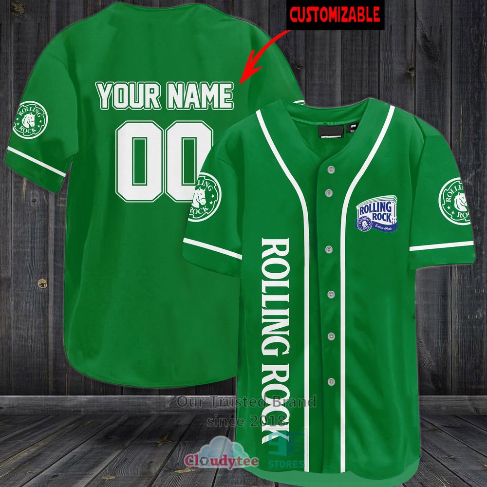 Rolling Rock Personalized Baseball Jersey Shirt Rolling Rock Personalized Baseball Jersey Shirt