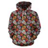 Rose Sugar Skull Skeleton Girly Floral Pattern Print All Over Graphic 3D Hoodie For Men Women All Over 3D Printed Hoodie - 54c260d75445