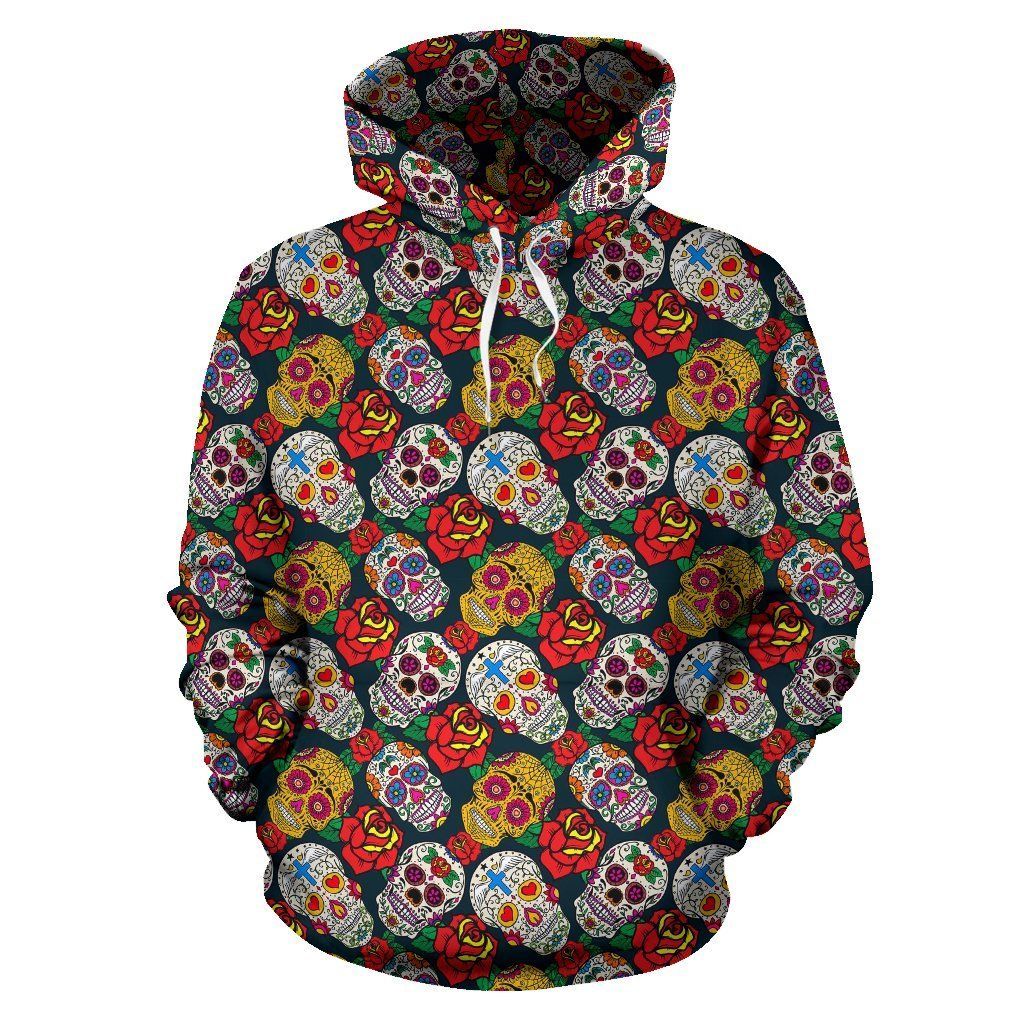 Rose Sugar Skull Skeleton Girly Floral Pattern Print All Over Graphic 3D Hoodie For Men Women All Over 3D Printed Hoodie - 54c260d75445 Rose Sugar Skull Skeleton Girly Floral Pattern Print All Over Graphic 3D Hoodie For Men Women All Over 3D Printed Hoodie - 54c260d75445