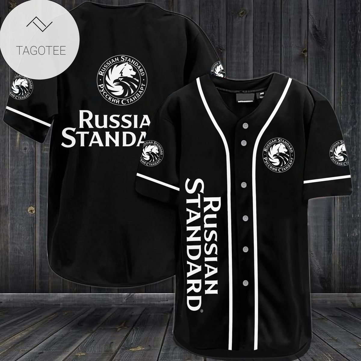 Russian Standard Vodka Logo Baseball Jersey Shirt Russian Standard Vodka Logo Baseball Jersey Shirt