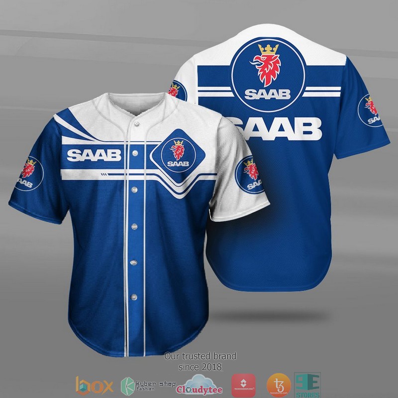 Saab Automobile Car Motor Baseball Jersey Saab Automobile Car Motor Baseball Jersey