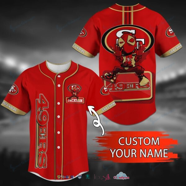 San Francisco 49Ers Deadpool Personalized Baseball Jersey Shirt San Francisco 49Ers Deadpool Personalized Baseball Jersey Shirt