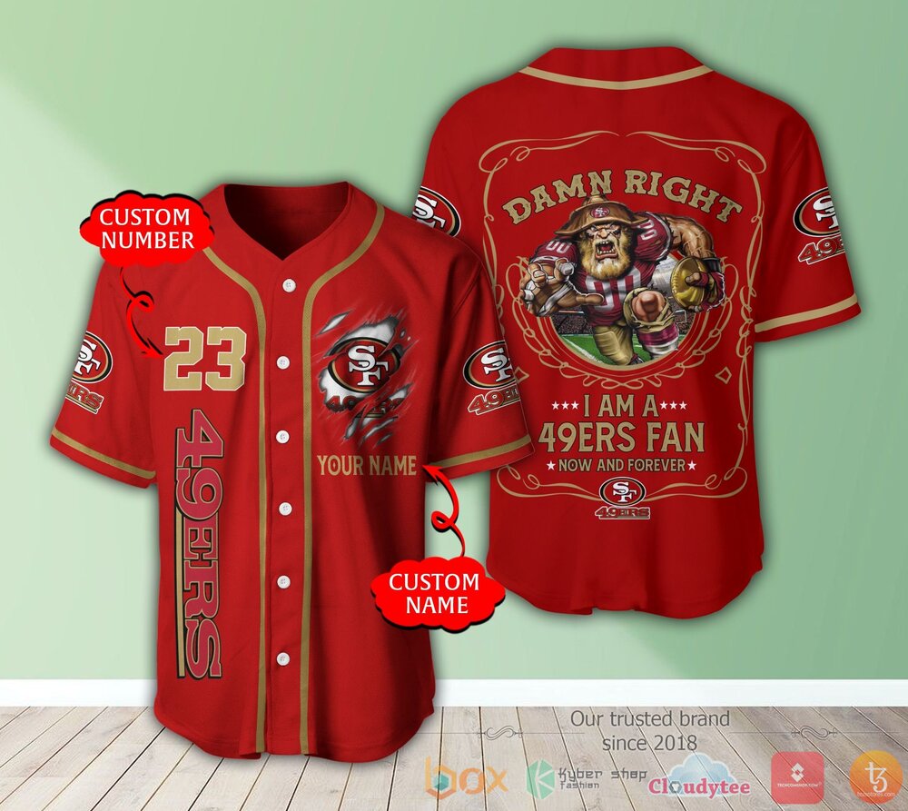 San Francisco 49Ers Nfl 3D Personalized Baseball Jersey Shirt San Francisco 49Ers Nfl 3D Personalized Baseball Jersey Shirt