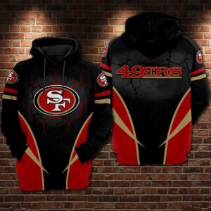 San Francisco 49Ers Nfl Football Black Red 3D Hoodie For Men For Women San Francisco 49Ers All Over Printed Hoodie. San Francisco 49Ers 3D Full Printing Shirt - cb82b35f7390