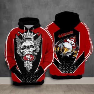 San Francisco 49Ers Nfl Football King Skull 3D Hoodie Sweatshirt For Fans Men Women San Francisco 49Ers All Over Printed Hoodie. San Francisco 49Ers 3D Full Printing Shirt - 1cf3a0560322