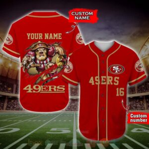 San Francisco 49Ers Nfl Personalized Baseball Jersey