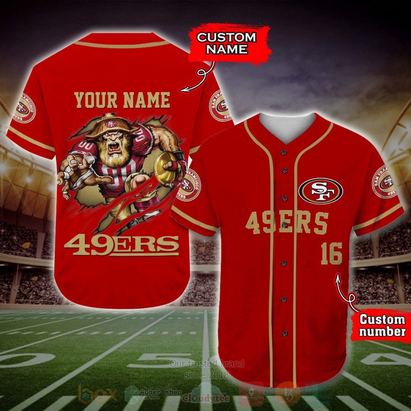 San Francisco 49Ers Nfl Personalized Baseball Jersey San Francisco 49Ers Nfl Personalized Baseball Jersey
