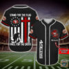 San Francisco 49Ers Stand For The Flag Kneel For The Cross Baseball Jersey Shirt