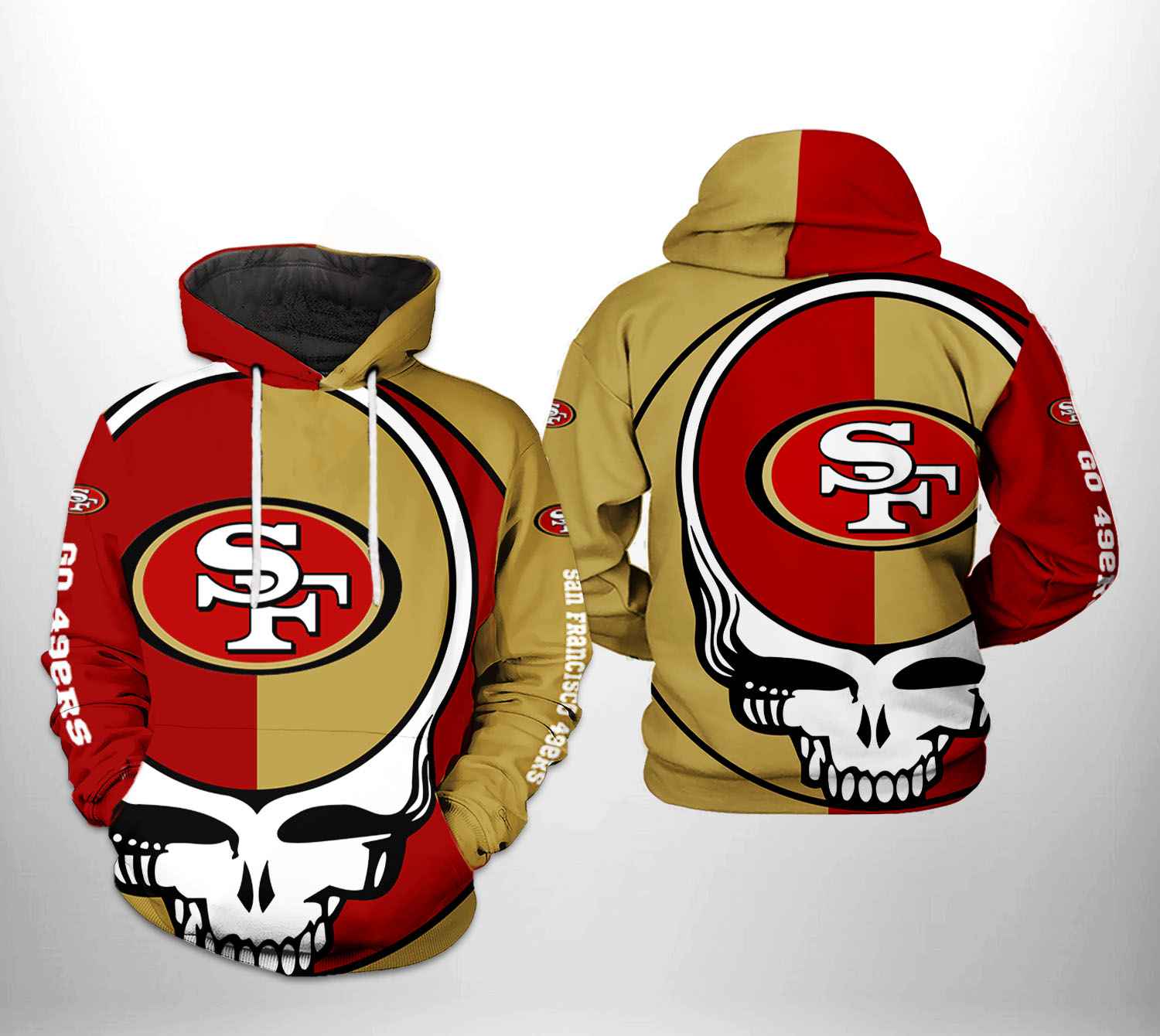 San Francisco 49ers NFL Grateful Dead 3D Printed Hoodie/Zipper Hoodie - f3eafcc89267 San Francisco 49ers NFL Grateful Dead 3D Printed Hoodie/Zipper Hoodie - f3eafcc89267