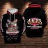 San Francisco 49ers Nfl Football Anniversary Black 3d Hoodie For Men For Women San Francisco 49ers All Over Printed Hoodie. San Francisco 49ers 3d Shirt - 522ca3f8da03