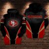 San Francisco 49ers Nfl Football Black Red 3d Hoodie For Men For Women San Francisco 49ers All Over Printed Hoodie. San Francisco 49ers 3d Full Printing Shirt - cc9e82d0376b
