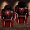 San Francisco 49ers Nfl Football Black Red 3d Hoodie For Men For Women San Francisco 49ers All Over Printed Hoodie. San Francisco 49ers 3d Shirt - 3a0a13f1cdfc