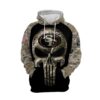 San Francisco 49ers Nfl Football Camouflage Punisher Skull 3d Hoodie For Men For Women San Francisco 49ers All Over Printed Hoodie. San Francisco 49ers 3d Shirt - 6320d740b3f9