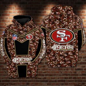 San Francisco 49ers Nfl Football Camouflage Red 3d Hoodie For Men For Women San Francisco 49ers All Over Printed Hoodie. San Francisco 49ers 3d Shirt - cf9dd9357cc7