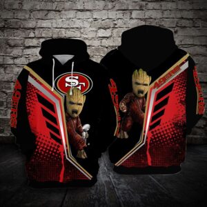 San Francisco 49ers Nfl Football Groot 3d Hoodie For Men For Women San Francisco 49ers All Over Printed Hoodie. San Francisco 49ers 3d Shirt - 0c46e17d969a