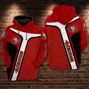 San Francisco 49ers Nfl Football Red Striped 3d Hoodie For Men For Women San Francisco 49ers All Over Printed Hoodie. San Francisco 49ers 3d Full Printing Shirt - 15c3352593d3