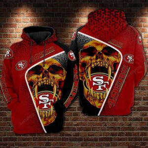 San Francisco 49ers Nfl Football Skull 3d Hoodie For Men For Women San Francisco 49ers All Over Printed Hoodie. San Francisco 49ers 3d Shirt - d4406b3c0f20