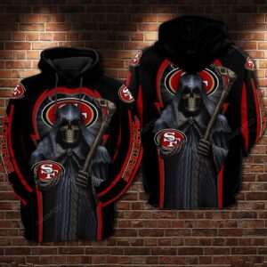 San Francisco 49ers Nfl Football Skull Death 3d Hoodie For Men For Women San Francisco 49ers All Over Printed Hoodie. San Francisco 49ers 3d Shirt - 8ea1a9e46447