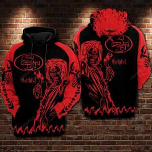 San Francisco 49ers Nfl Football Skull Fajthful 3d Hoodie For Men For Women San Francisco 49ers All Over Printed Hoodie. San Francisco 49ers 3d Shirt - 6c407a196023