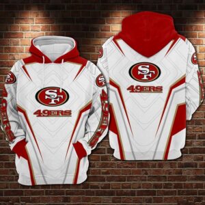 San Francisco 49ers Nfl Football White 3d Hoodie For Men For Women San Francisco 49ers All Over Printed Hoodie. San Francisco 49ers 3d Shirt - 033f1c479576